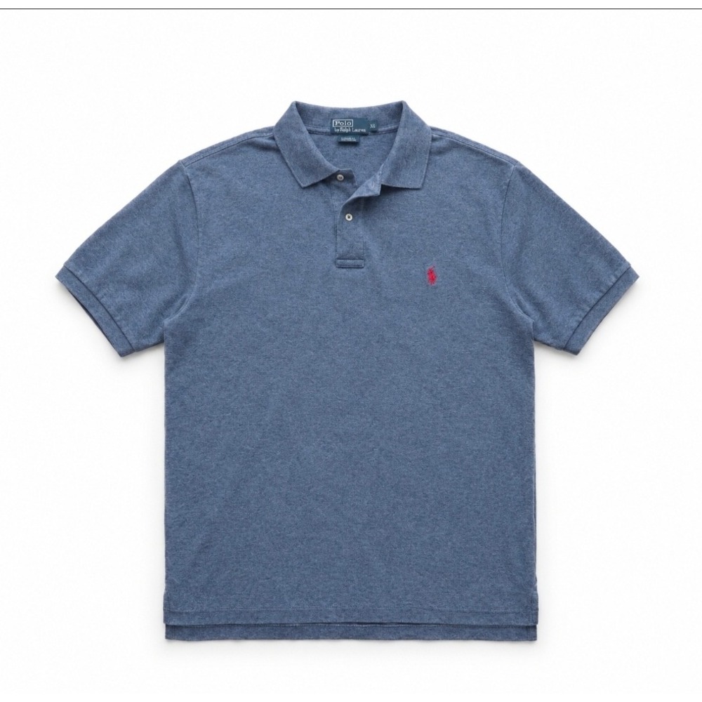 Polo Ralph Lauren Shirt Mens 3XLT Blue Heather Short Sleeve Cotton Pique Pony